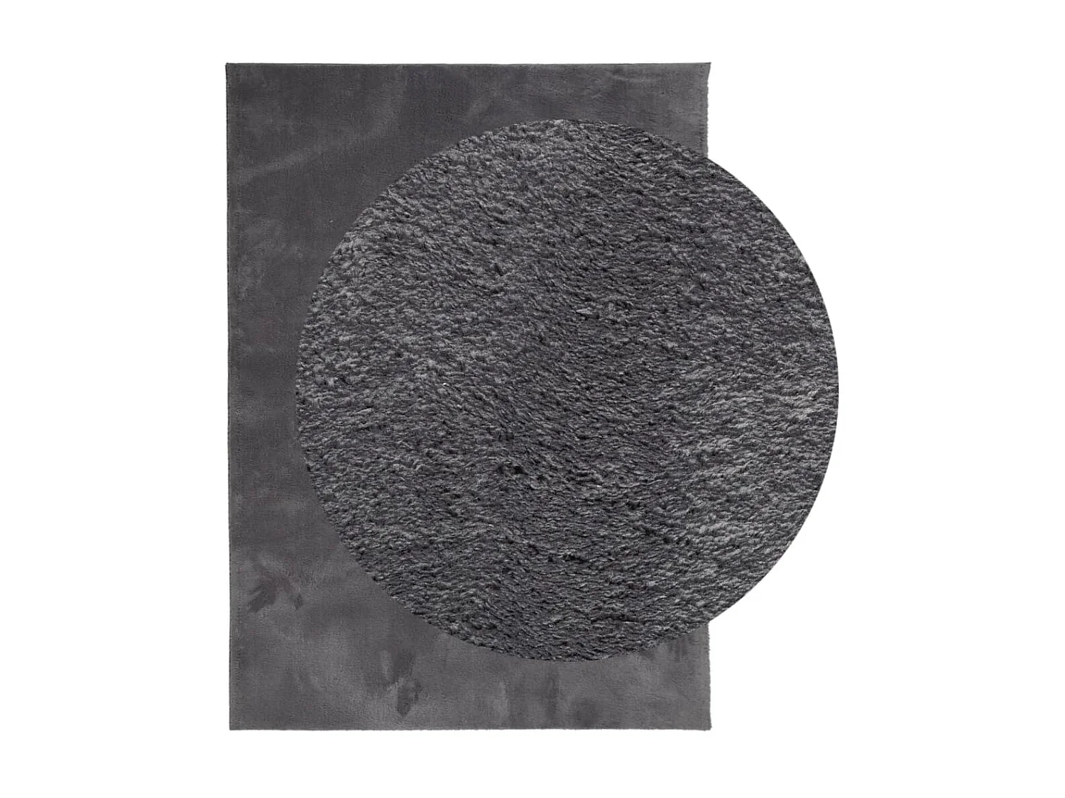 Tapis HUARTE à poils courts doux lavable anthracite 140x200 cm QBH70209