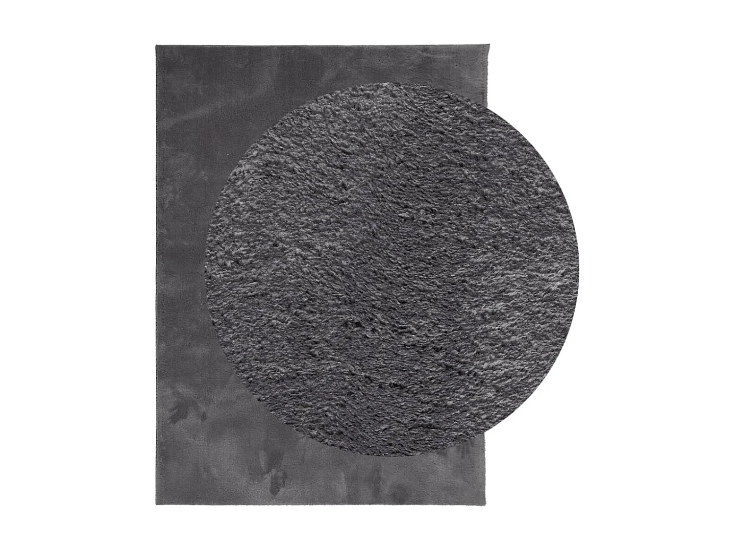 Tapis HUARTE à poils courts doux lavable anthracite 240x340 cm QBH49702