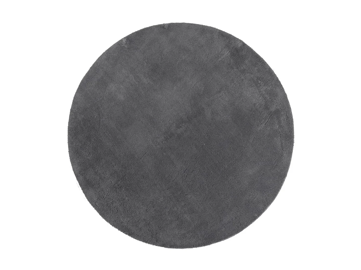 Tapis HUARTE à poils courts doux et lavable anthracite Ø 120 cm QBH14168