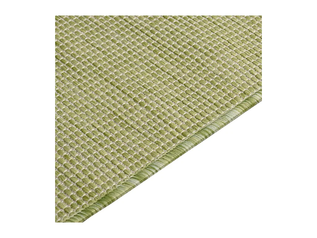 Alfombra de exterior de tejido plano verde 140x200 cm ES25014