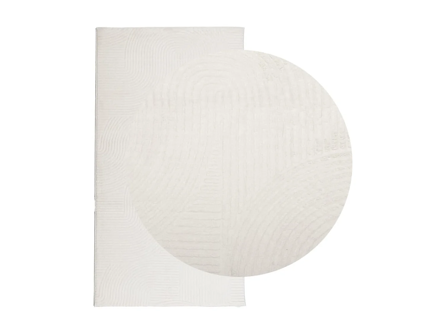 Tapis IZA poils courts style scandinave crème 80x150 cm QBH70838