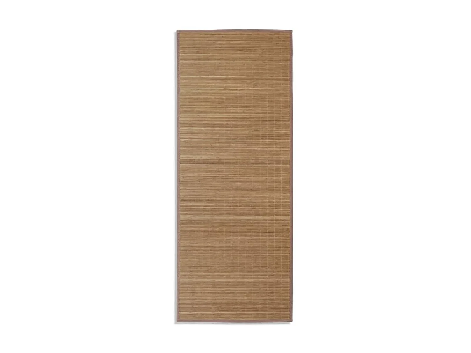 Tapis en bambou marron à latte rectangulaire 80 x 200 cm QBH89254