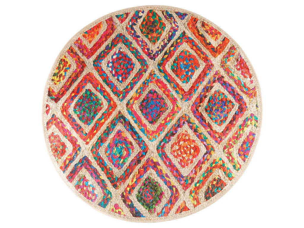 Tapete lavável antiderrapante Ø 120 cm multicor PT126446