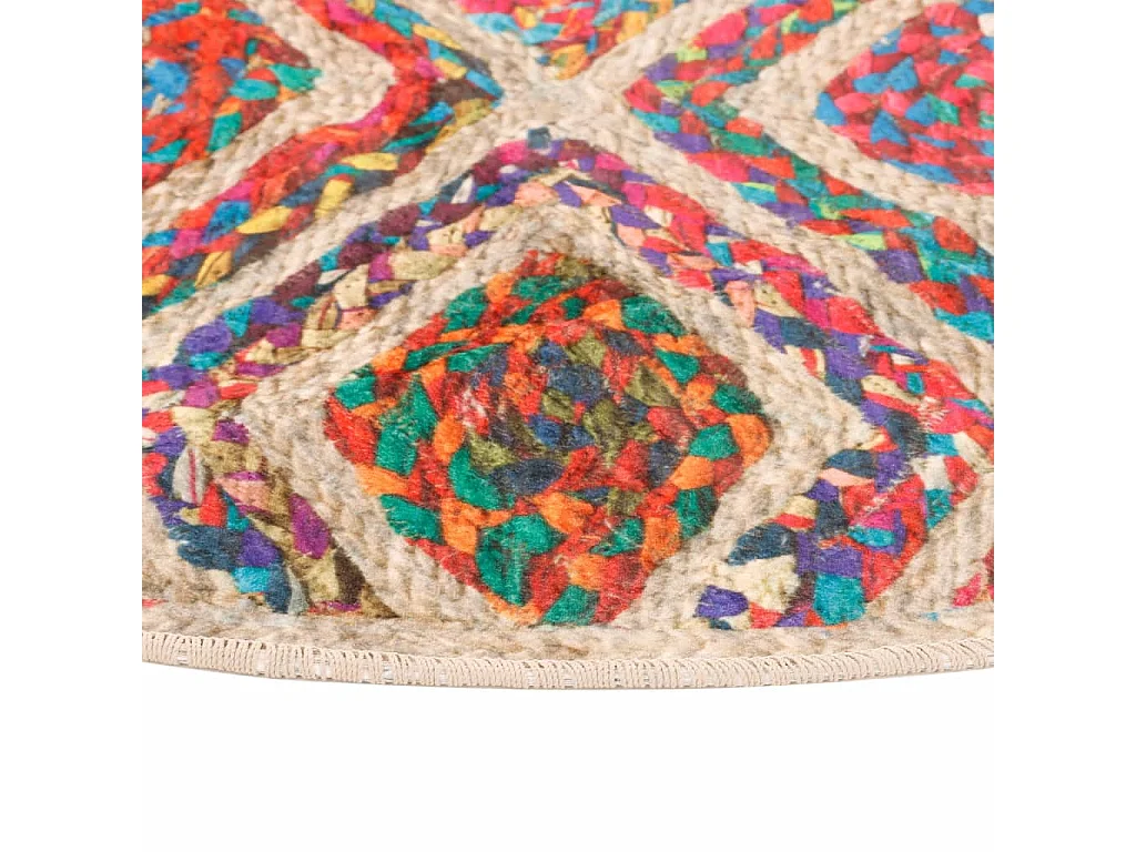 Tapete lavável antiderrapante Ø 120 cm multicor PT126446