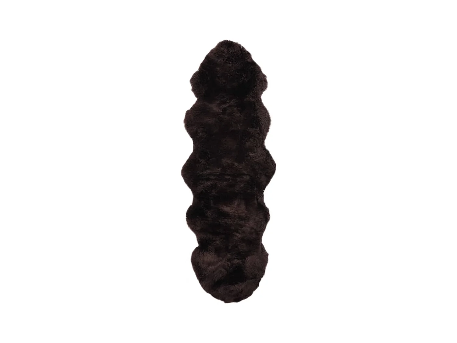 Tapis en peau de mouton 60 x 180 cm Marron QBH96325