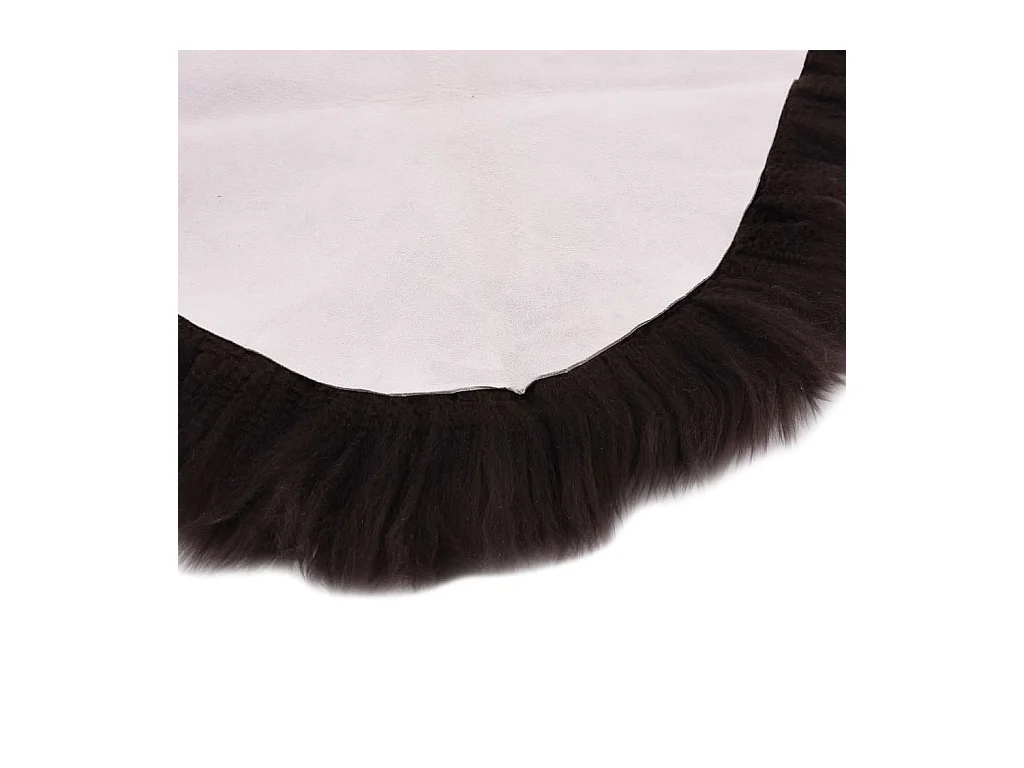 Alfombra de piel de oveja marrón 60x180 cm ES92706