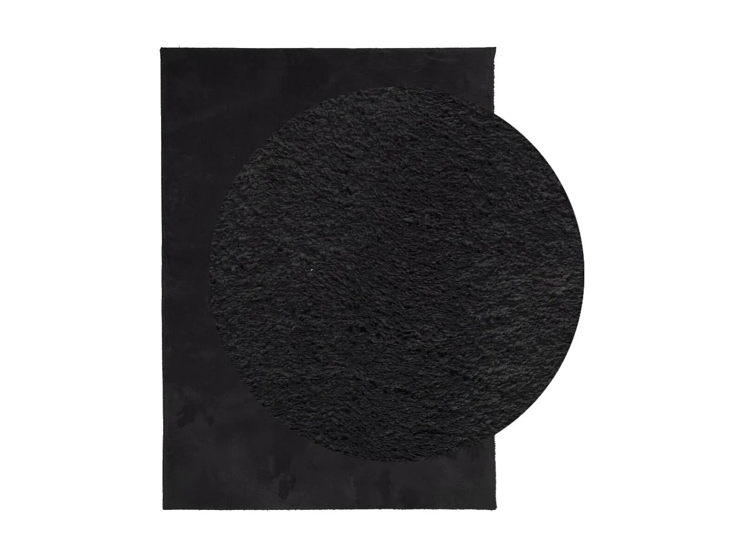 Tapis HUARTE à poils courts doux et lavable noir 240x340 cm QBH18474