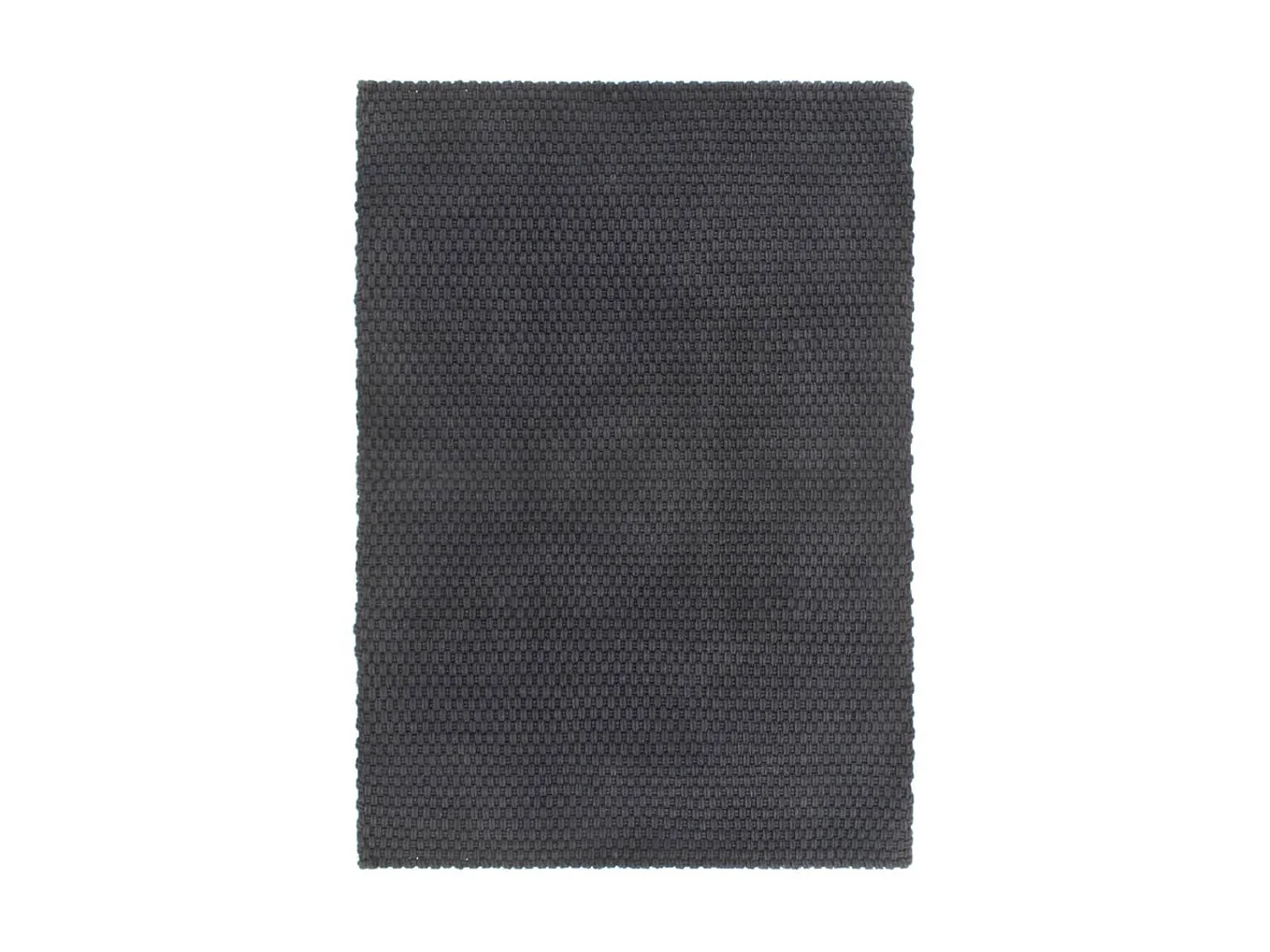 Vloerkleed rechthoekig 120x180 cm katoen antracietkleurig NL490304