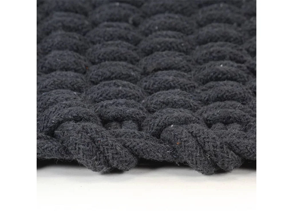 Tapis rectangulaire Anthracite 120x180 cm Coton QBH67604