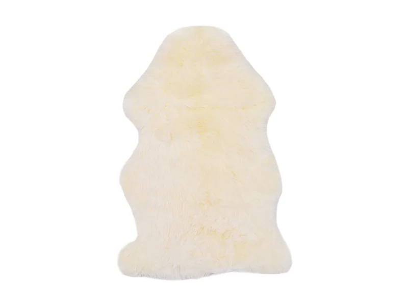 Alfombra de piel de oveja blanco 60x90 cm ES94769