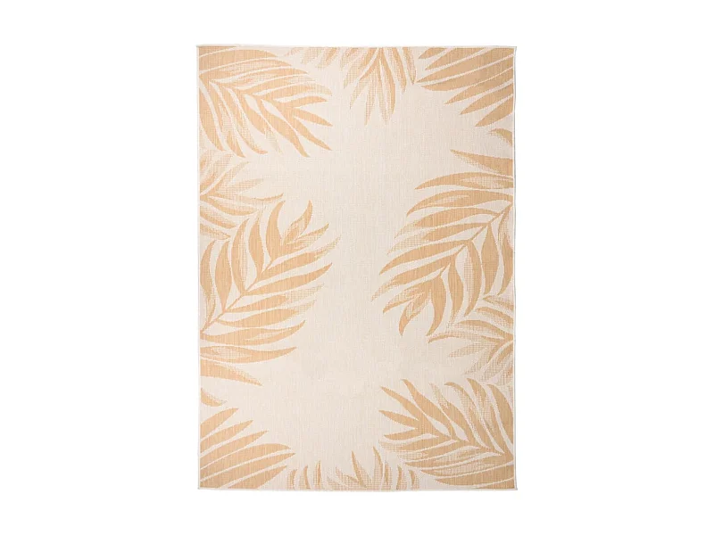 Tapis à tissage plat d'extérieur 120x170 cm Motif de feuille QBH65630
