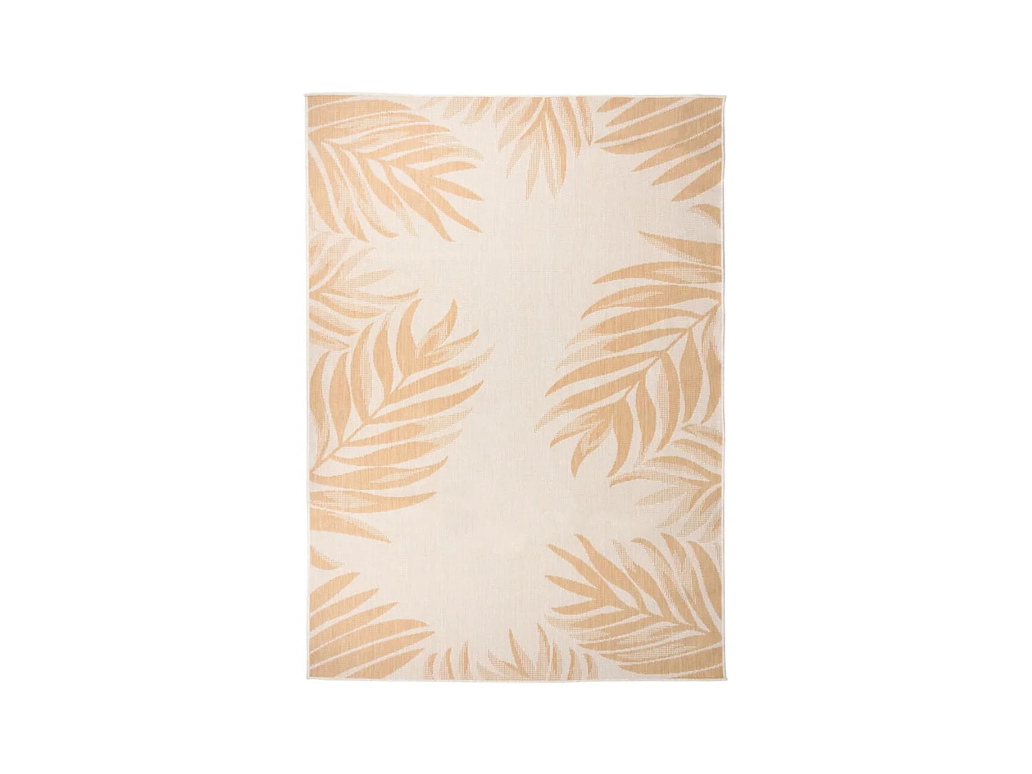Tapis à tissage plat d'extérieur 120x170 cm Motif de feuille QBH65630