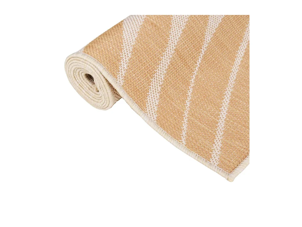 Buitenkleed met bladpatroon platgeweven 120x170 cm NL275417