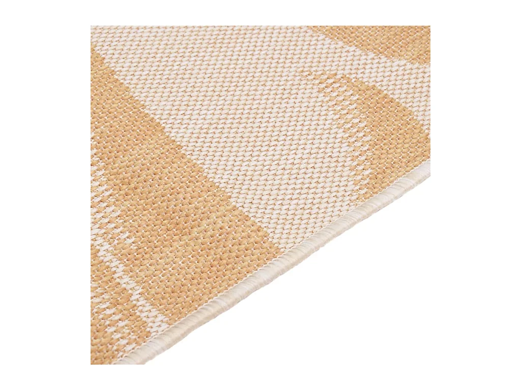 Buitenkleed met bladpatroon platgeweven 120x170 cm NL275417