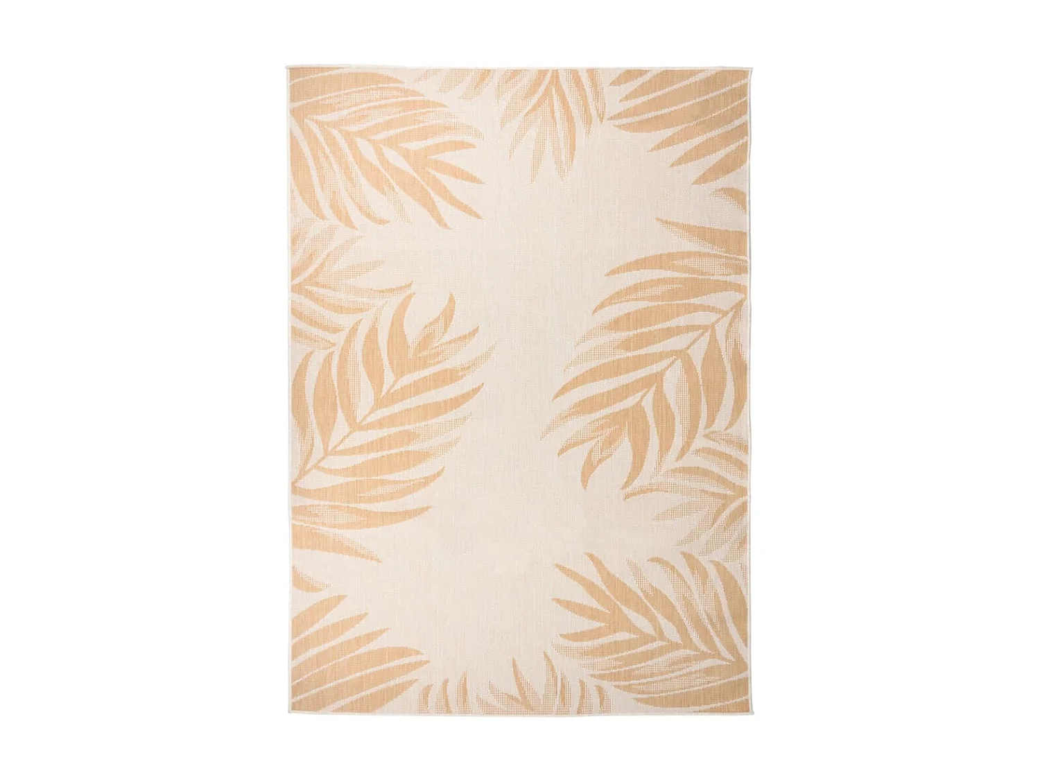Tapis à tissage plat d'extérieur 120x170 cm Motif de feuille QBH65630