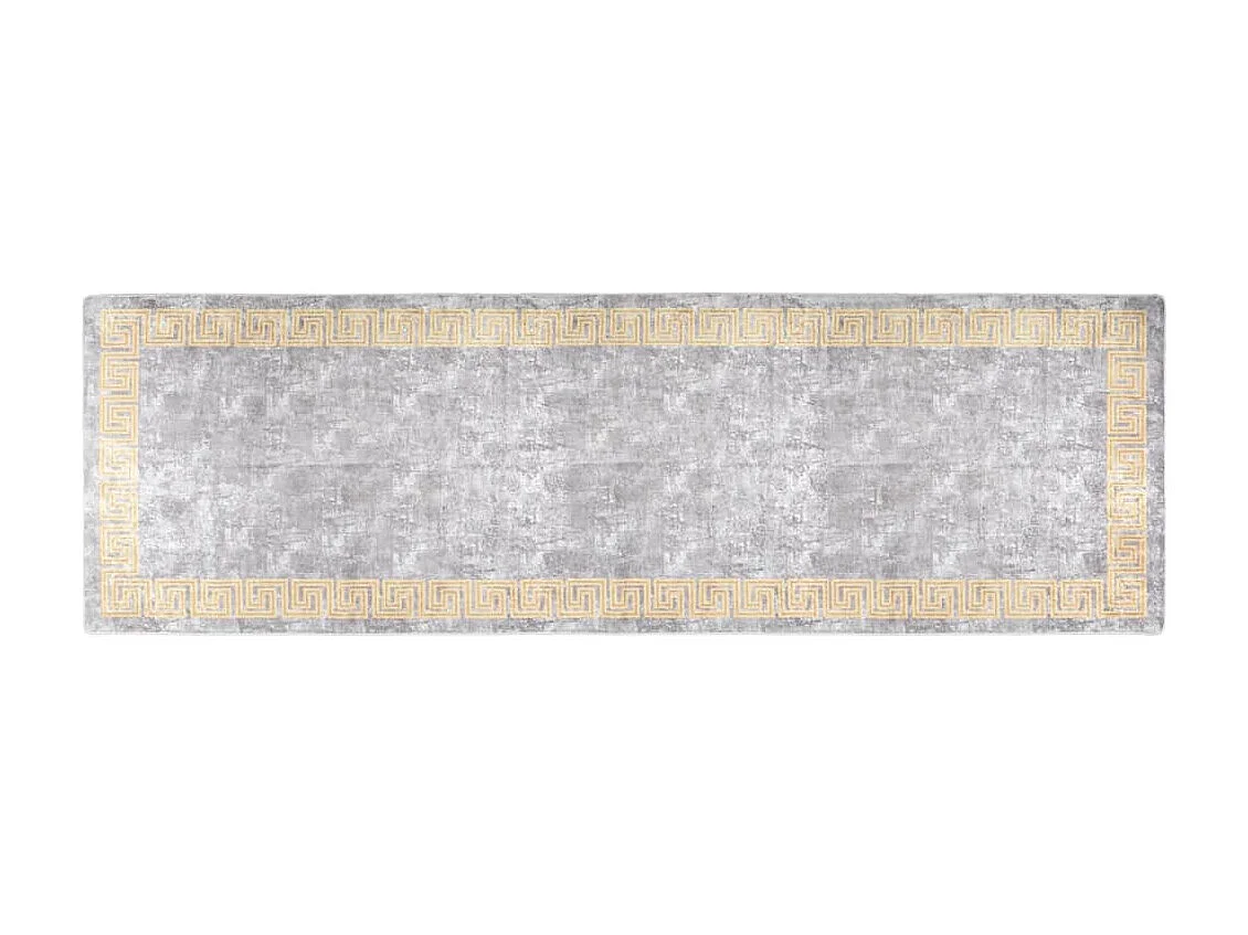 Tapis lavable antidérapant 80x300 cm Gris QBH26389