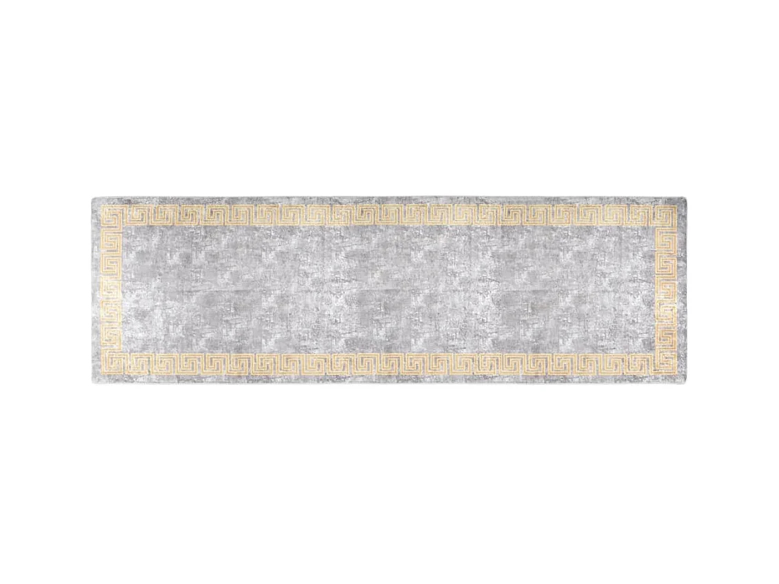 Tapis lavable antidérapant 80x300 cm Gris QBH26389