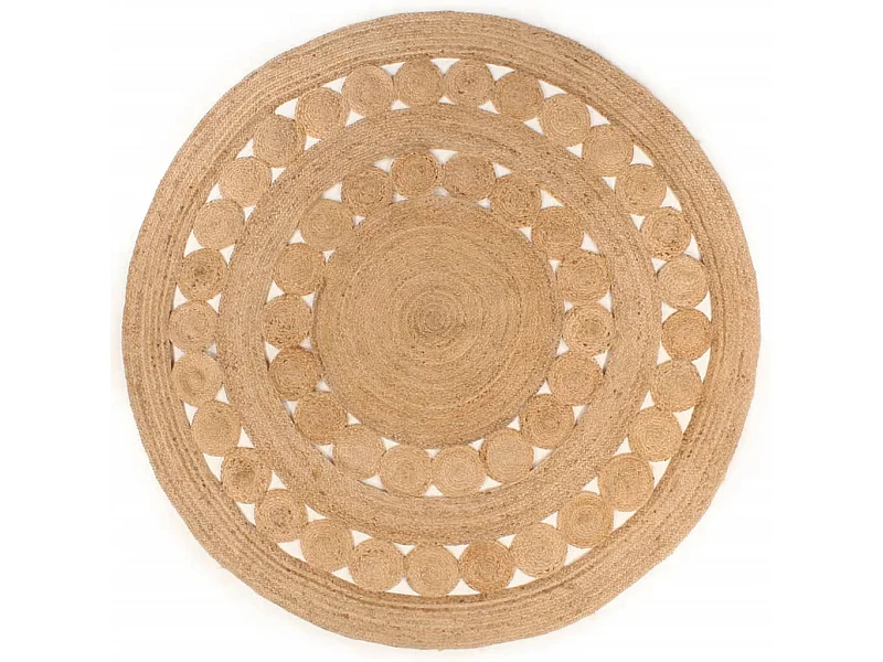 Tapis Design tressé Jute 180 cm Rond QBH18184