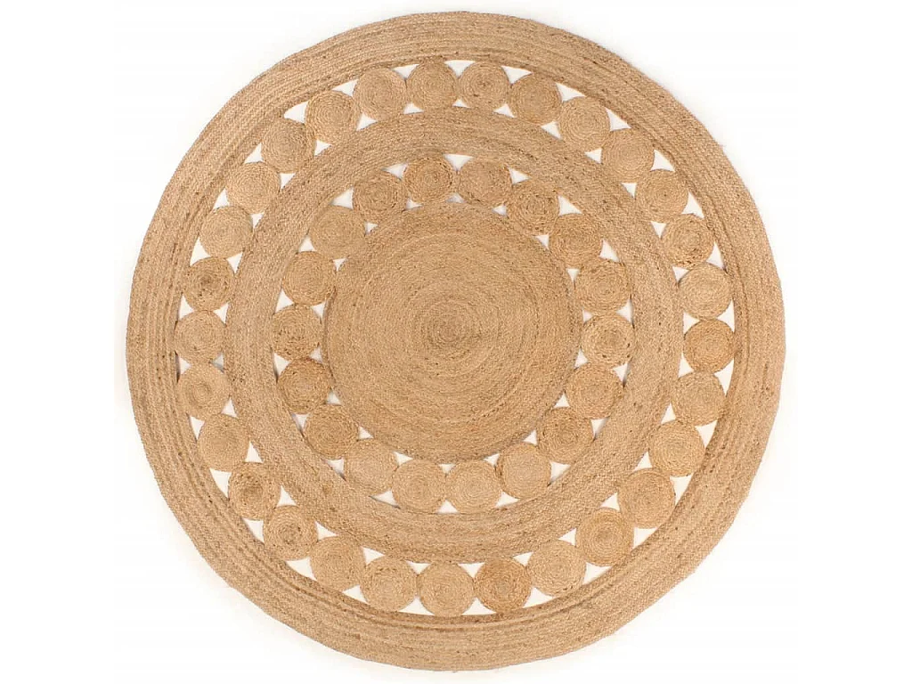 Tapis Design tressé Jute 180 cm Rond QBH18184