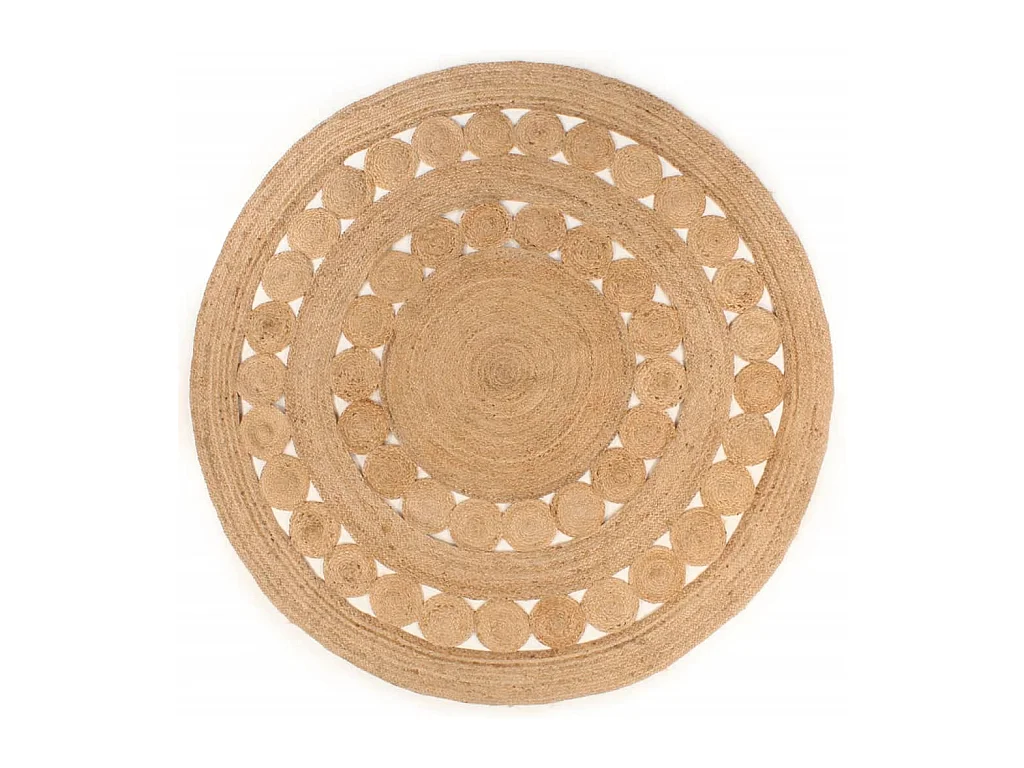 Tapis Design tressé Jute 180 cm Rond QBH18184
