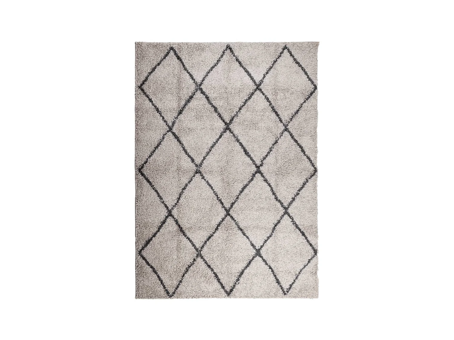 Tapete shaggy de pelo alto PAMPLONA 200x280 cm bege e antracite PT143760