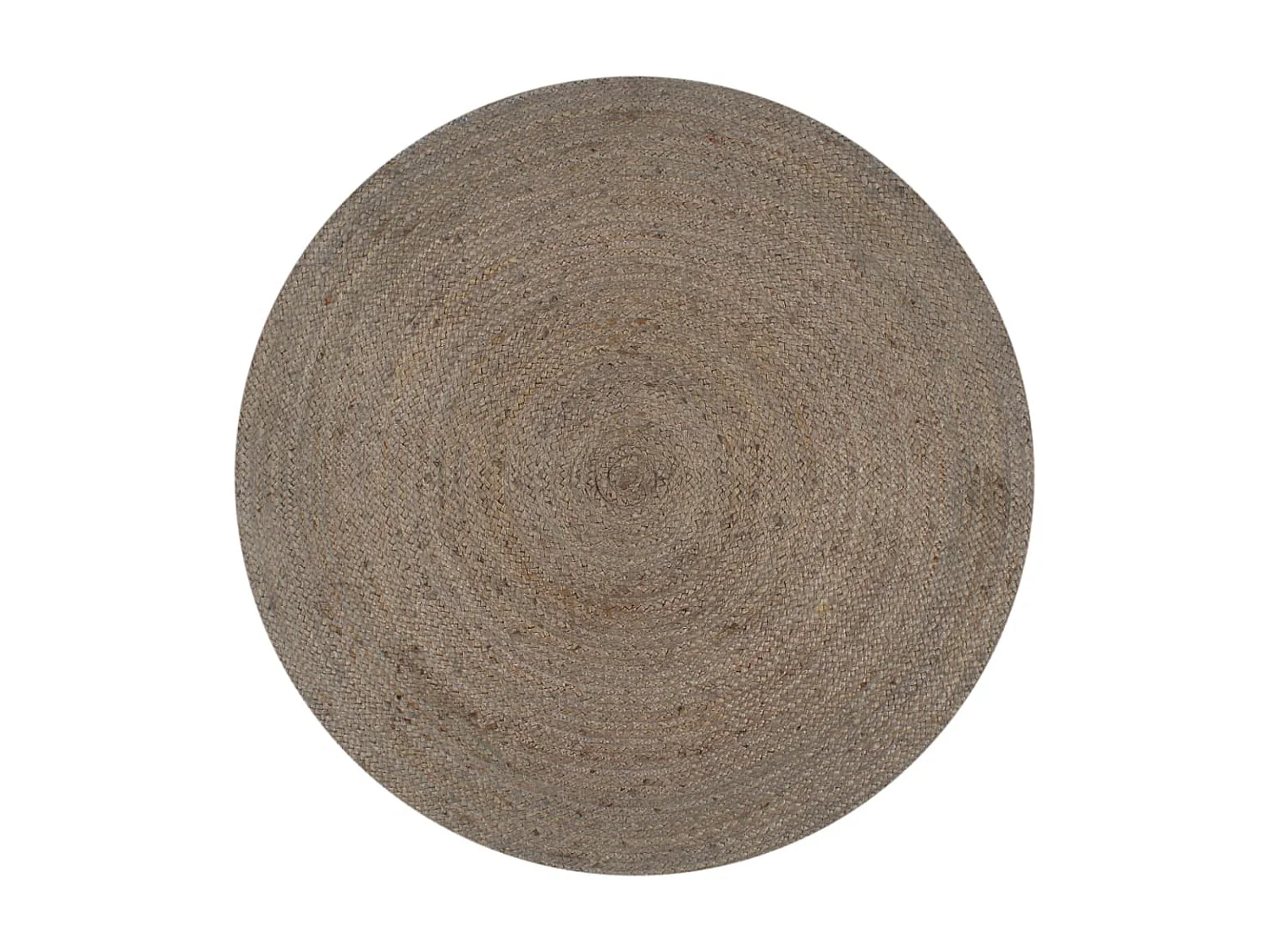Tapis fait à la main Jute Rond 150 cm Gris QBH63978