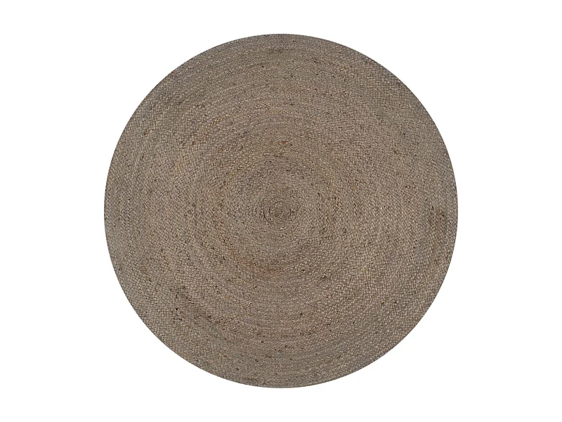 Tapis fait à la main Jute Rond 150 cm Gris QBH63978