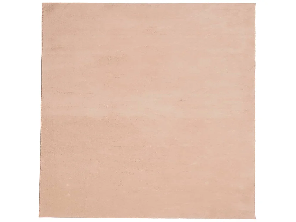 Tapis HUARTE à poils courts doux lavable rouge clair 160x160 cm QBH49510