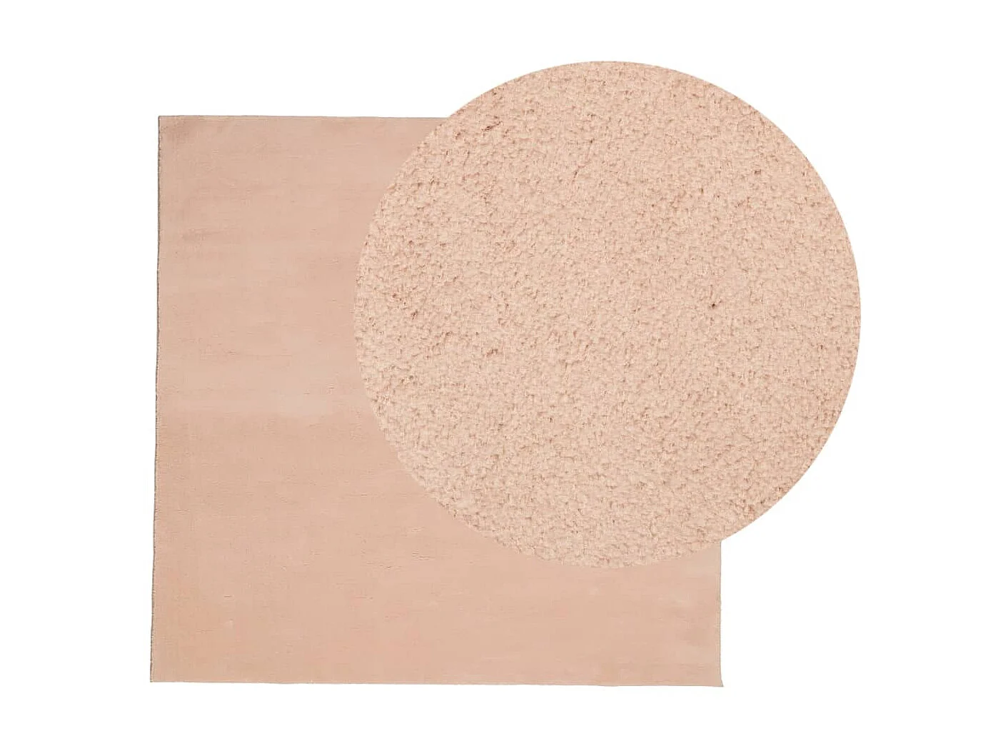 Tapis HUARTE à poils courts doux lavable rouge clair 160x160 cm QBH49510