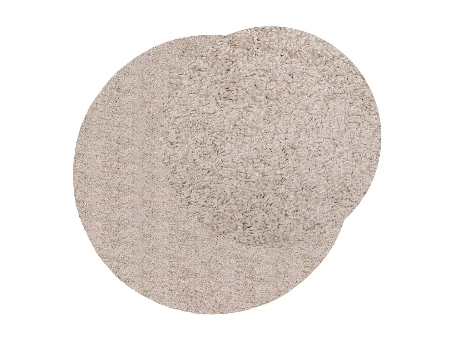 Tapis shaggy à poils longs moderne beige Ø 100 cm QBH38431