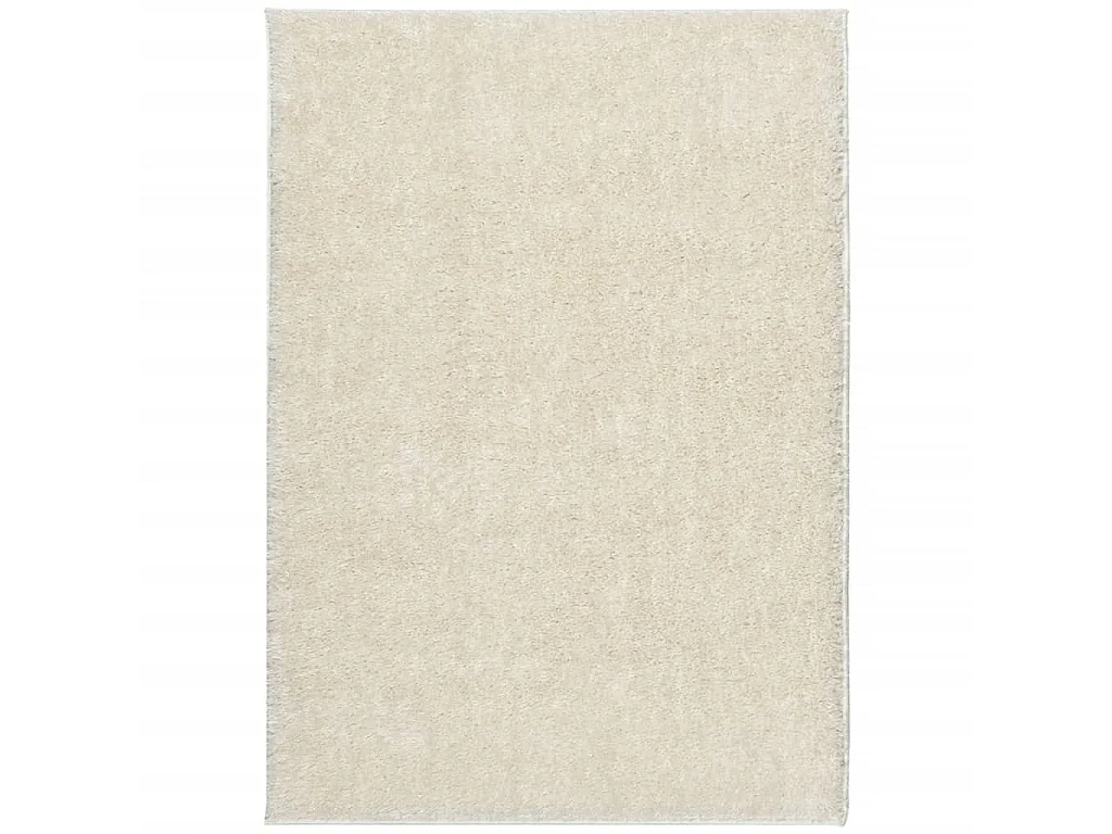 Vloerkleed ISTAN hoogpolig glanzend 200x280 cm crèmekleurig NL277107