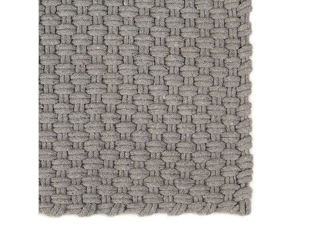 Tapis rectangulaire Gris 200x300 cm Coton QBH45975