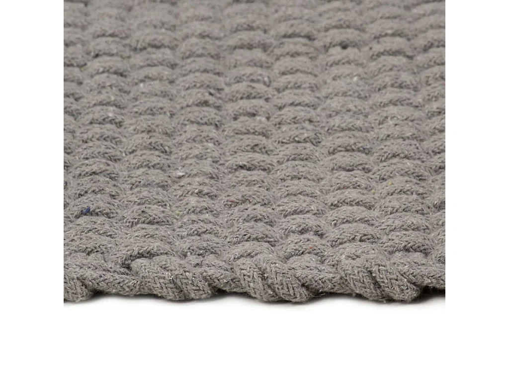 Tapis rectangulaire Gris 200x300 cm Coton QBH45975