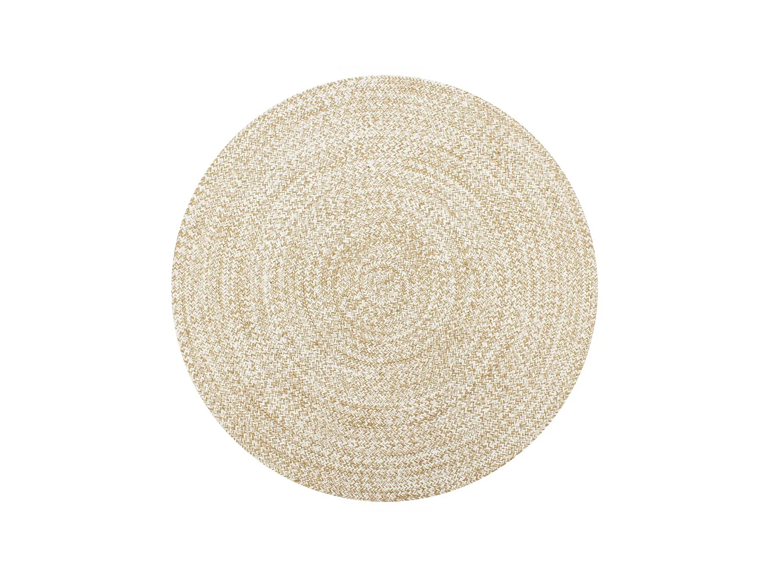Tapis fait à la main Jute Blanc et naturel 150 cm QBH51378