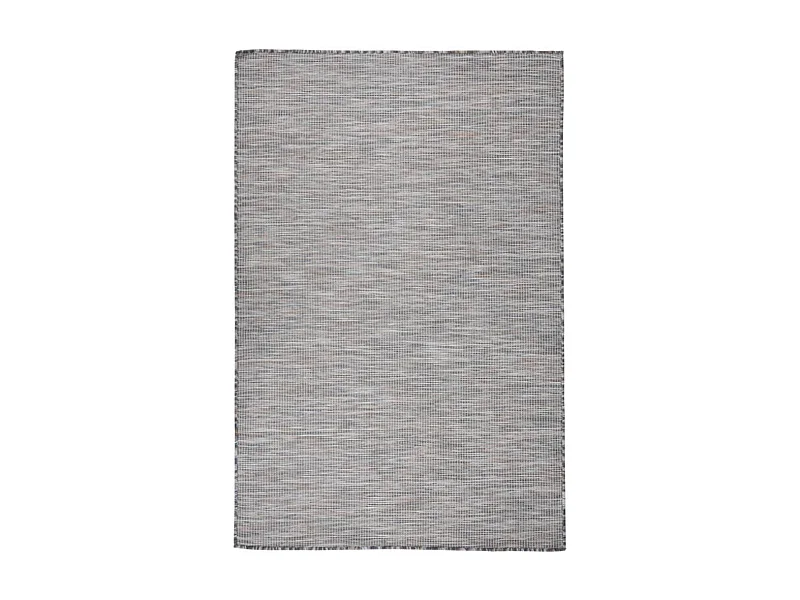 Tapete de tecido plano p/ exterior 120x170 cm castanho e azul PT633918