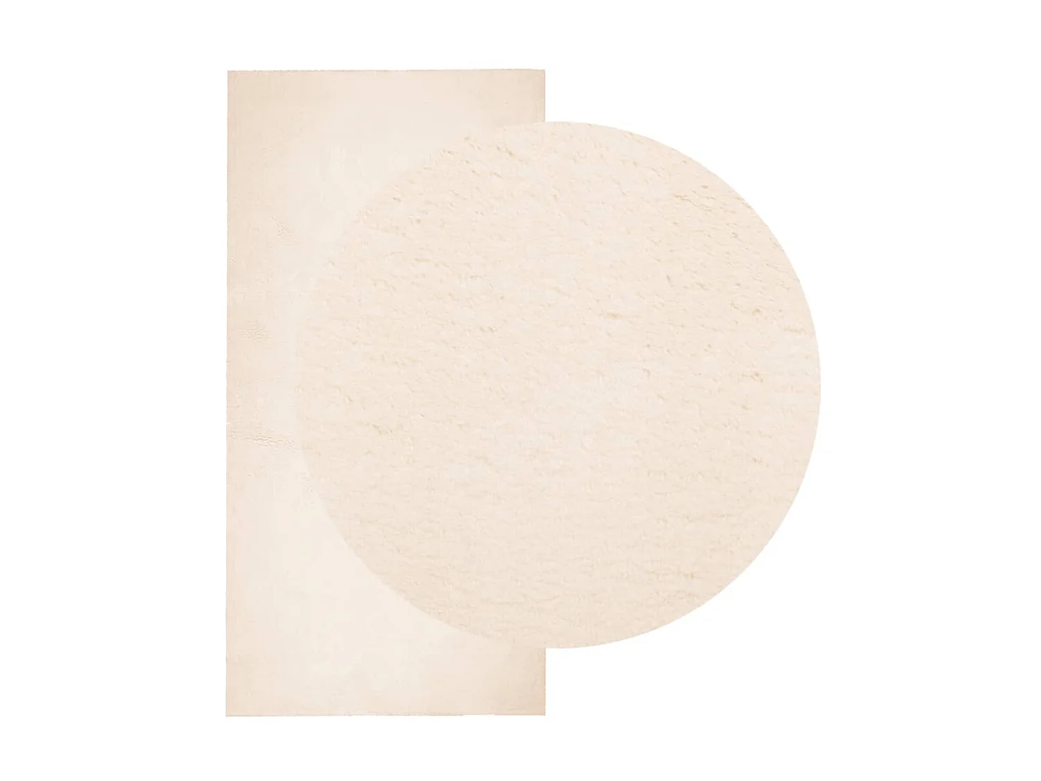 Vloerkleed HUARTE laagpolig zacht wasbaar 100x200 cm beige NL292639