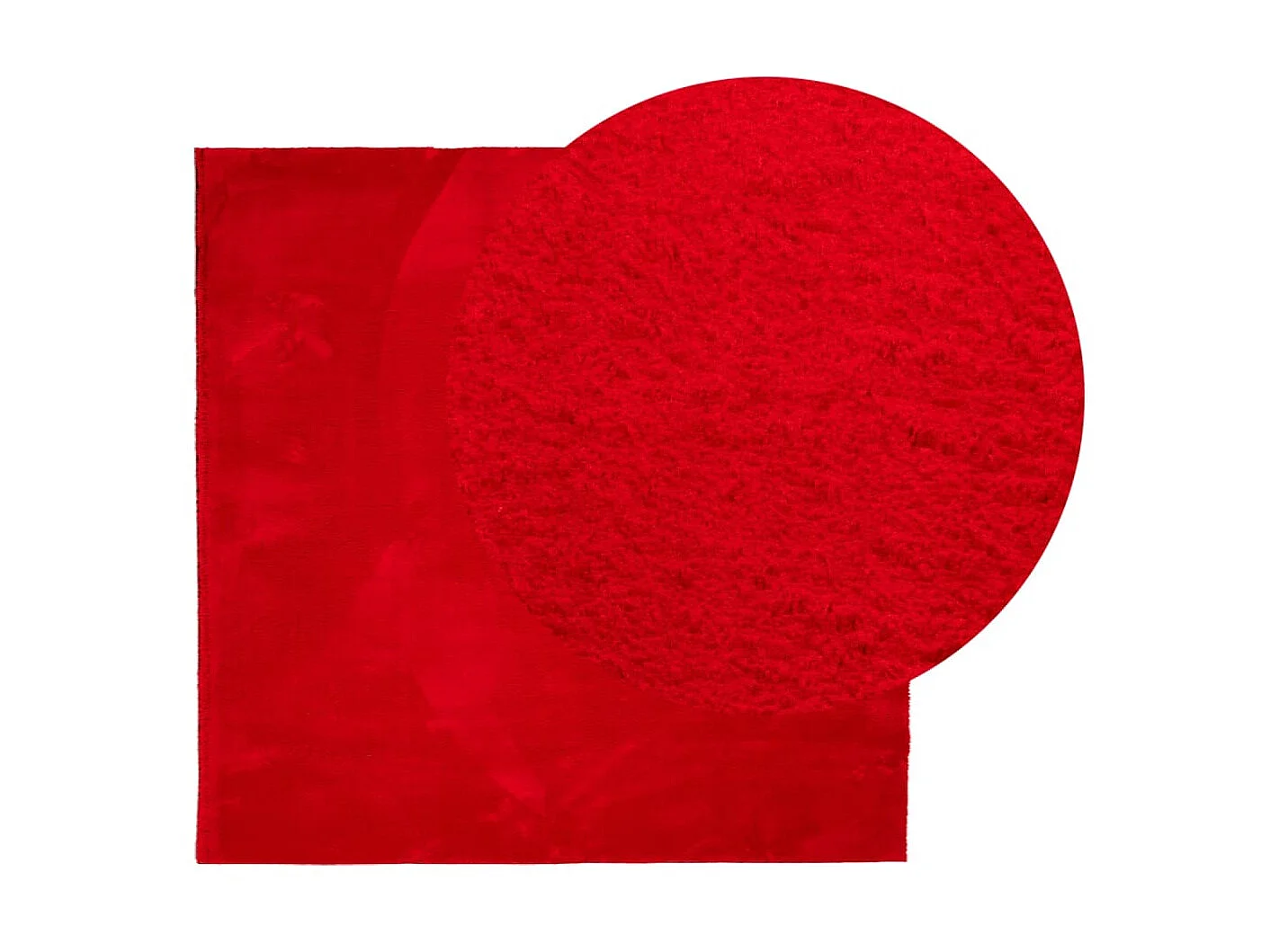 Vloerkleed HUARTE laagpolig zacht wasbaar 160x160 cm rood NL935678