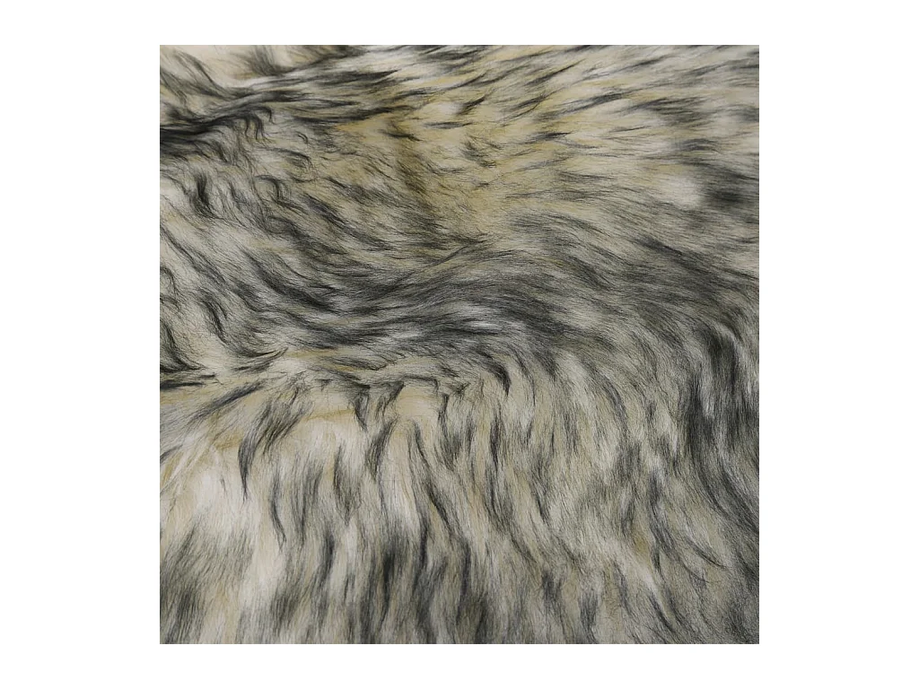 Alfombra de piel de oveja mezcla de gris oscuro 60x90 cm ES89239
