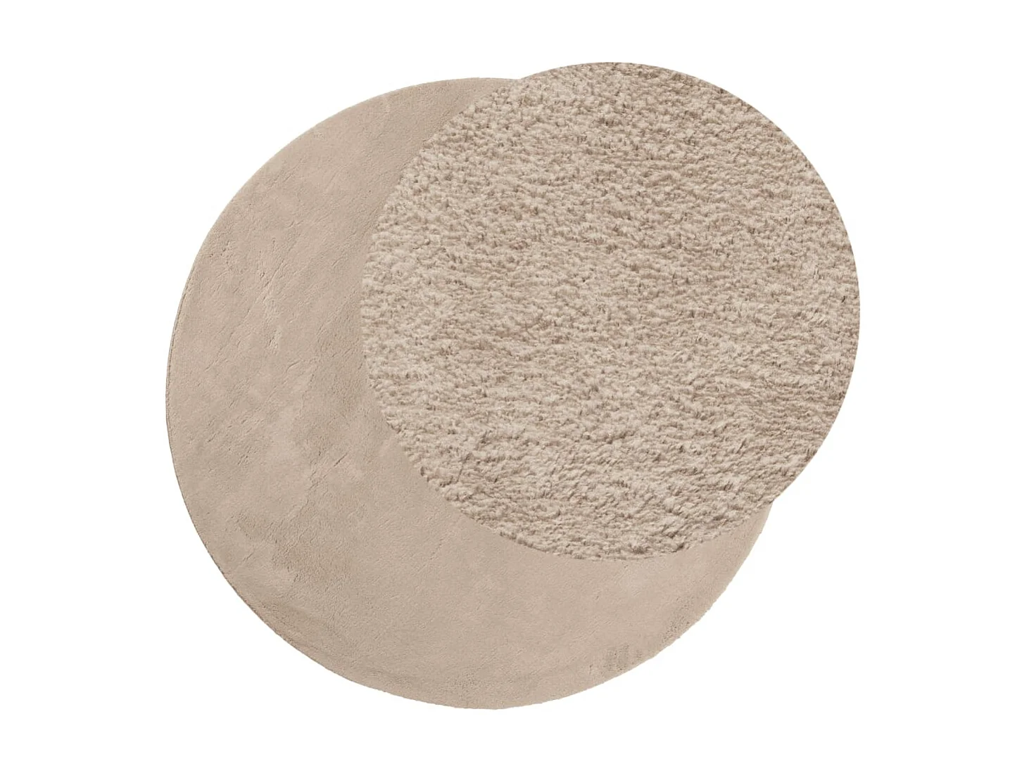 Tapis HUARTE à poils courts doux et lavable sable Ø 160 cm QBH22246