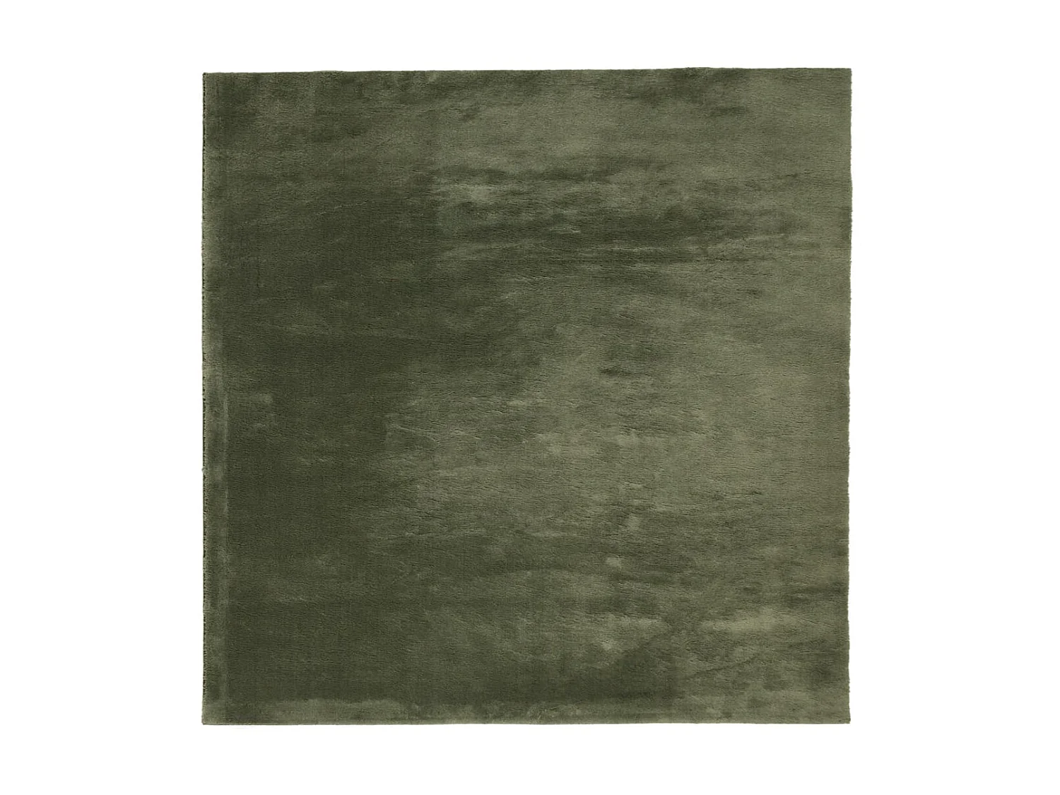 Tapis HUARTE à poils courts doux lavable vert forêt 240x240 cm QBH59586