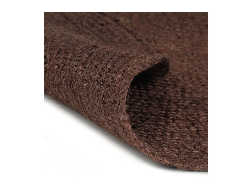 Tapis fait à la main Jute Rond 120 cm Marron QBH88271