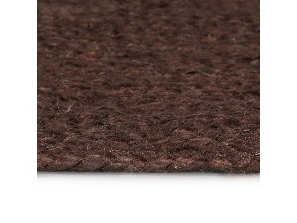 Vloerkleed handgemaakt rond 120 cm jute bruin NL823238