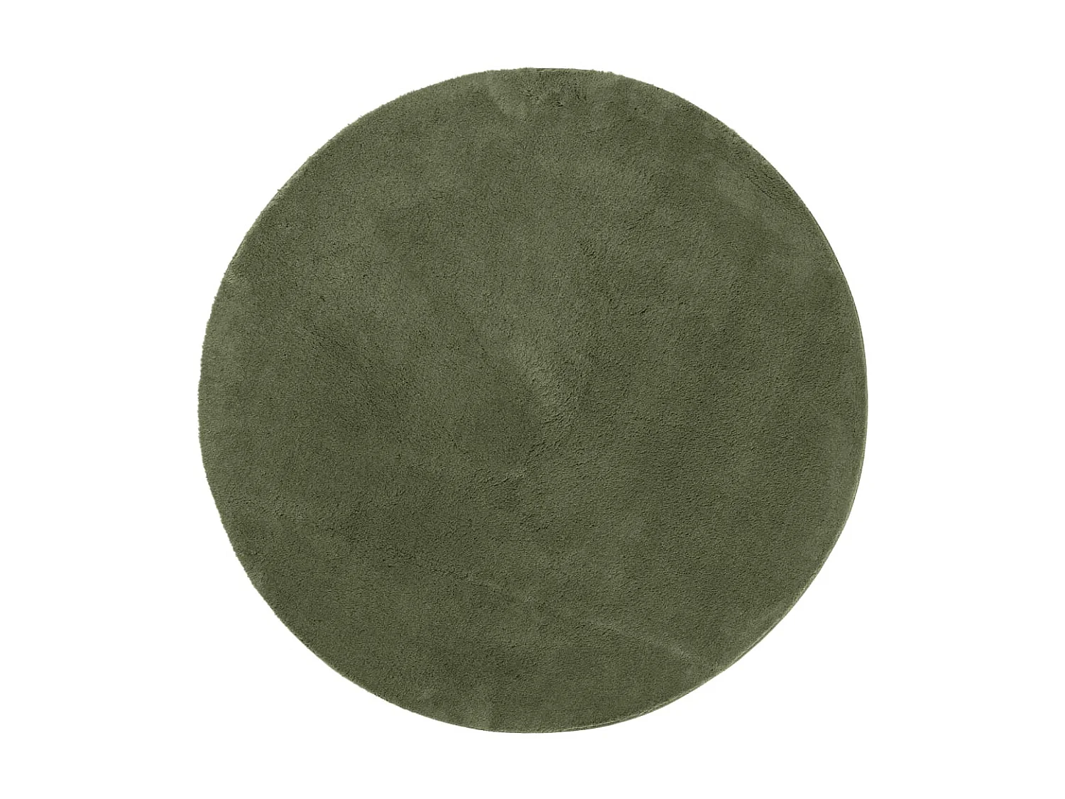 Tapis HUARTE à poils courts doux et lavable vert forêt Ø 160 cm QBH15896