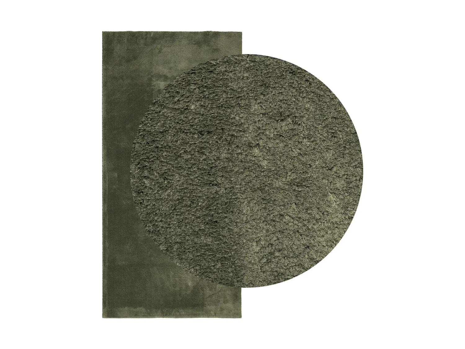 Tapis HUARTE à poils courts doux lavable vert forêt 100x200 cm QBH97171