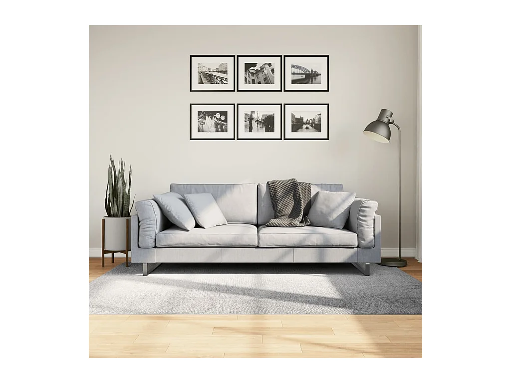 Tapis IZA poils courts style scandinave gris 140x200 cm QBH94141