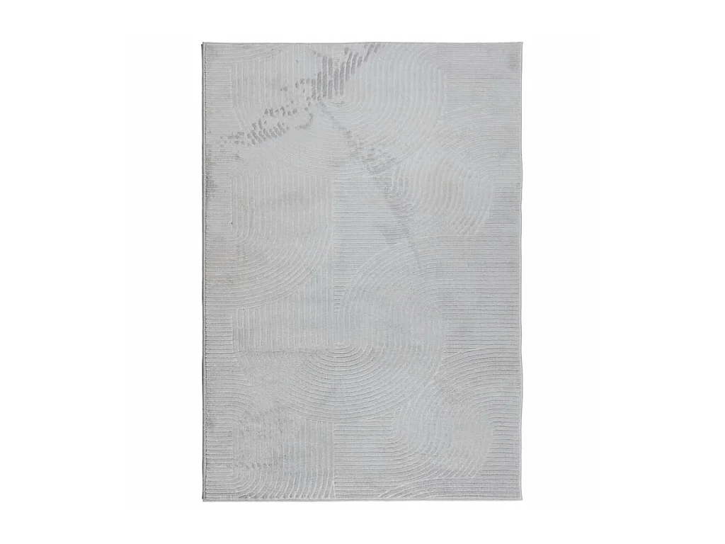 Alfombra de pelo corto look escandinavo IZA gris 140x200 cm ES10378