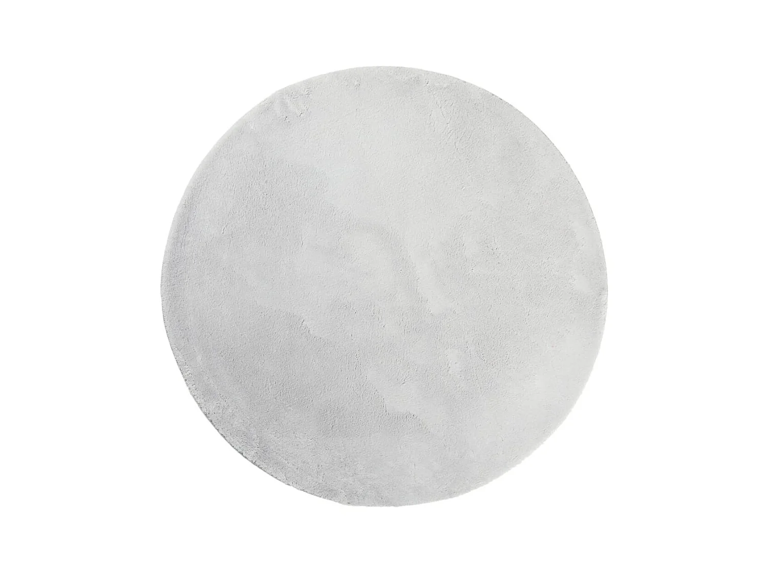 Alfombra de pelo corto suave lavable HUARTE gris Ø 160 cm ES31348