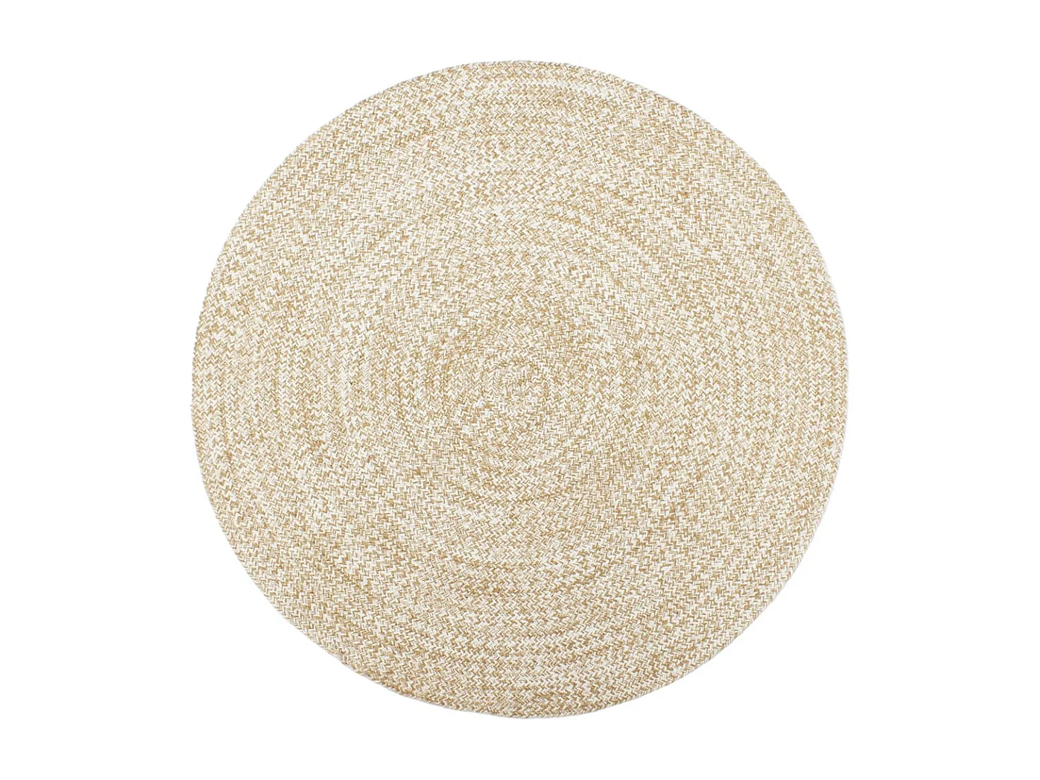 Tapete artesanal em juta 210 cm branco e castanho PT680136