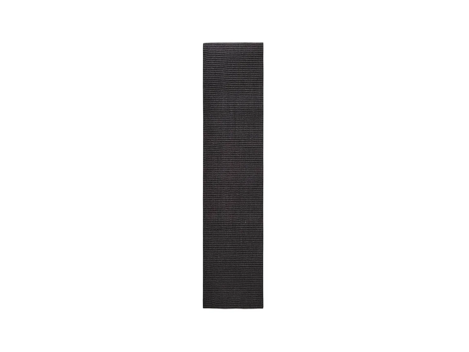 Alfombra de sisal natural negro 80x350 cm ES30719