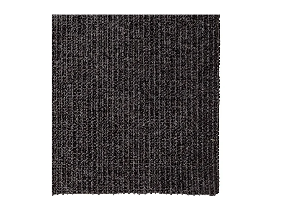 Alfombra de sisal natural negro 80x350 cm ES30719